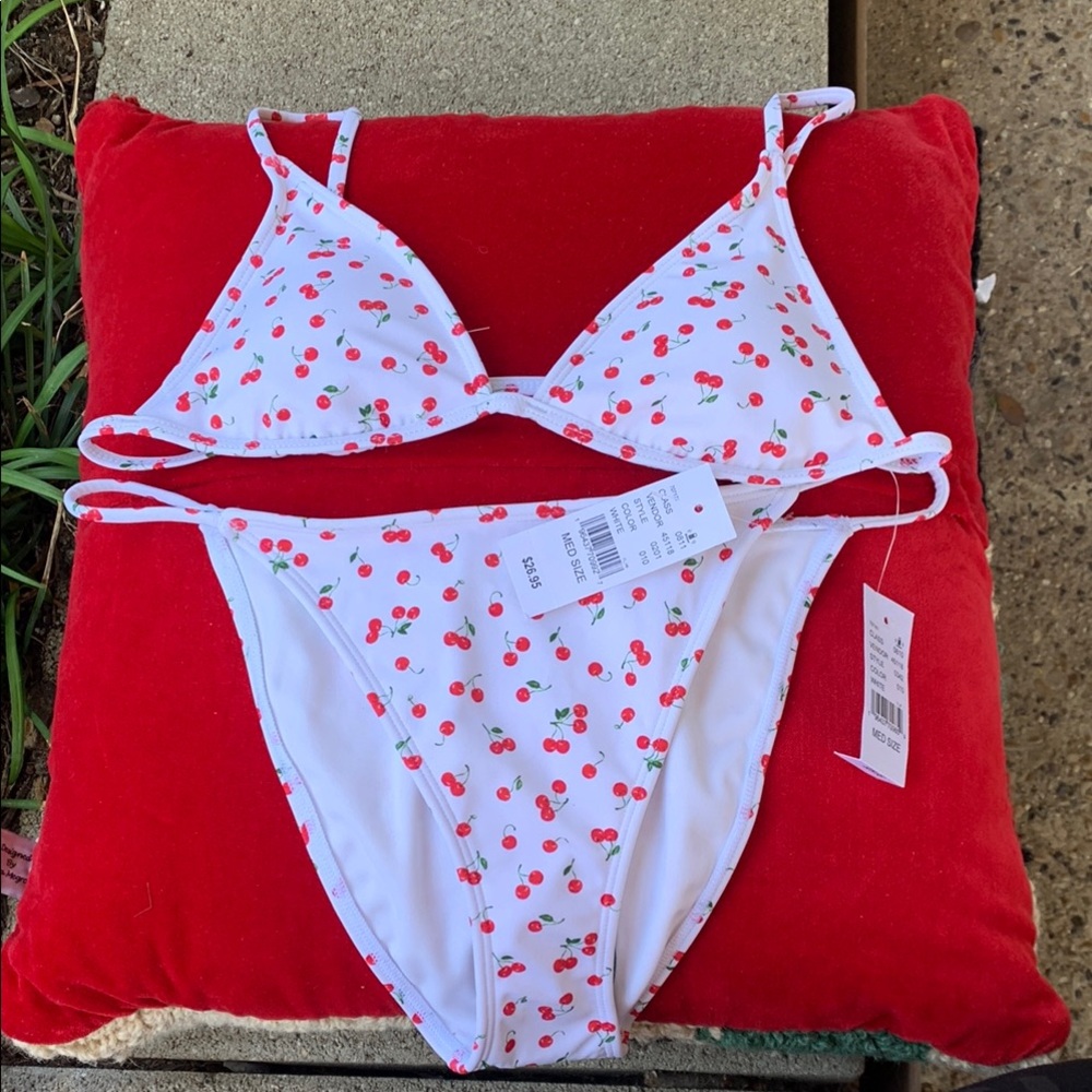 PacSun Cherry Print Bikini Set
